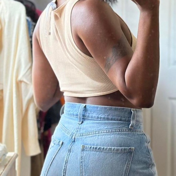 Zara Ribbed Rhinestones Croptop - Picture 8 of 9